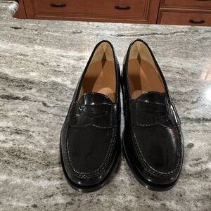 NEW, never worn polished black Cole Haan loafers, size 9.5